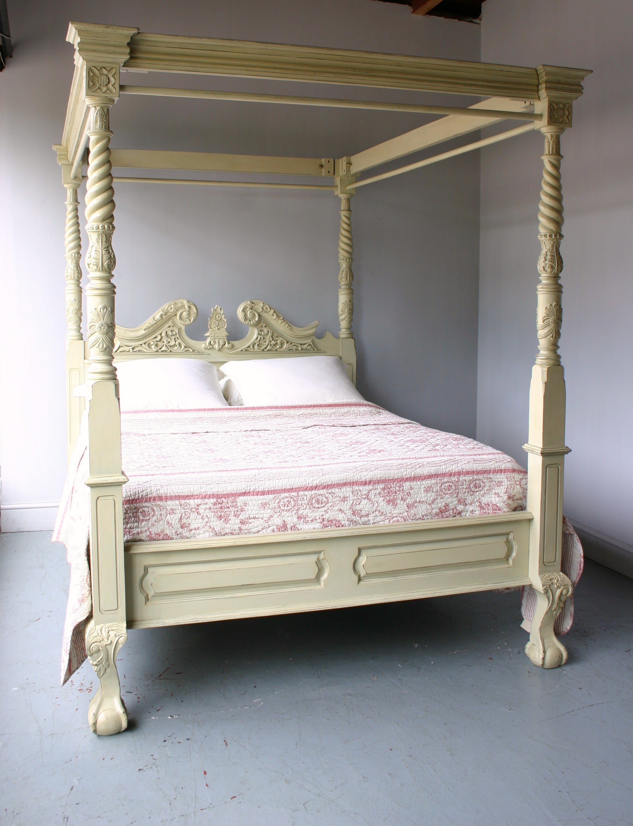 Wood Four Poster Bed Frame Hanaposy