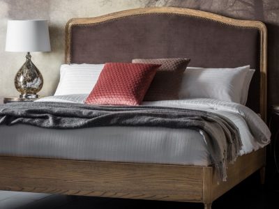 IM BR Bayeux Bed Frame - Mouse Velvet