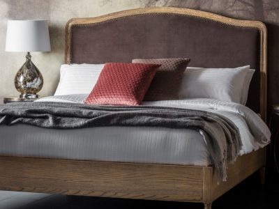 IM BR Bayeux Bed Frame - Mouse Velvet