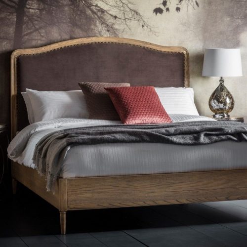 IM BR Bayeux Bed Frame - Mouse Velvet