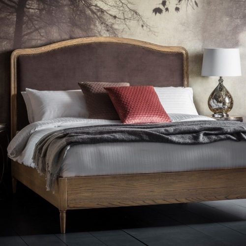 IM BR Bayeux Bed Frame - Mouse Velvet